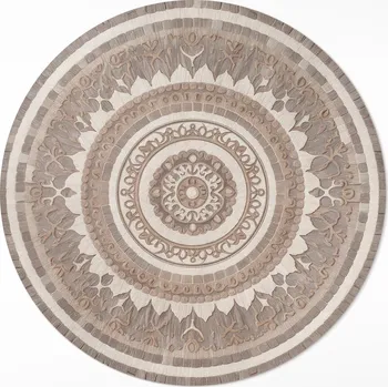 Koberec Kulatý Koberec PVC ⌀ 150 cm Dekorativní ornament ve starožitném stylu