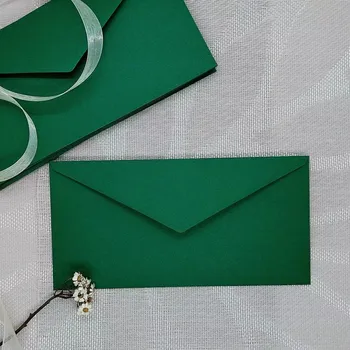 Obálka Barevná obálka DL 210 x 110 mm zelená tmavá, gramáž 115 g, 1 kus