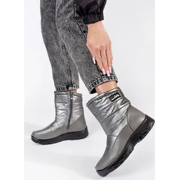 Dámské válenky Praktické sněhule šedé dámské na platformě 39