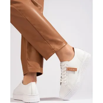 Dámské tenisky Vinceza Luxusní bílé dámské tenisky bez podpatku 38