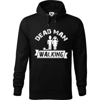 Pánská mikina DOBRÝ TRIKO Pánská mikina s potiskem Dead man walking Velikost pánské mikiny: 4XL, Barva: Černá