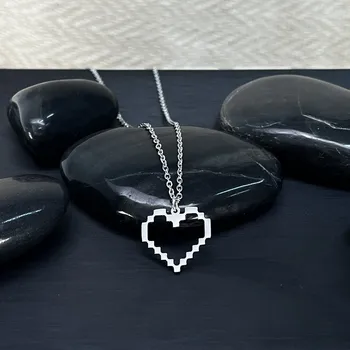 Náhrdelník Atelier Fantazie - Náhrdelník z oceli LXXI - Srdíčko - 44071