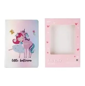 Set školních potřeb Notes holograficzny balet jednorożec 19x13,5cm