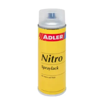 Lak na dřevo Adler NITRO-SPRAYLACK 400ML Bezbarvý - Farblos Objednat ve stupni lesku: hedvábně matný
