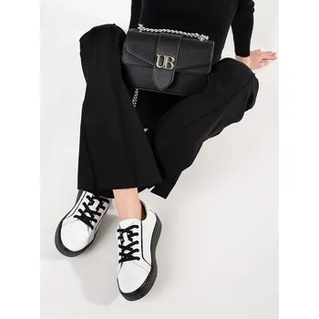 Dámské tenisky Goodin Trendy dámské tenisky bílá a černé na platformě 39