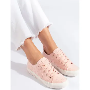 Dámské tenisky Big Star Shoes Zajímavé růžové dámské tenisky bez podpatku 37