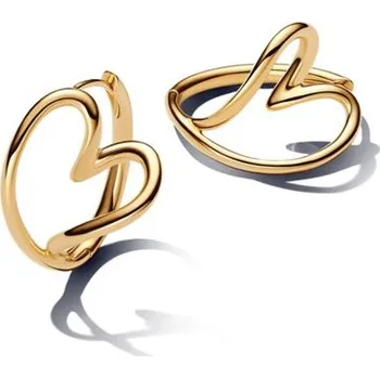 Náušnice Kruhové náušnice PANDORA Srdce s organickým tvarem 263807C00