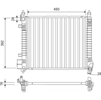 Chladič motoru Chladič, chlazení motoru VALEO 701169