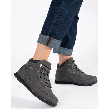 Dámská treková obuv Vico Pěkné dámské trekové boty šedé na plochém podpatku 37