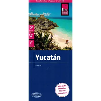 JUKATAN YUCATAN mapa 1:650 000 REISE KNOW HOW 2023 Yucatán, mapa 1:650 000, REISE KNOW HOW 2023 - kolektiv autorů