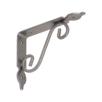 Držák na polici Konzole policová dekorativní WOZ 140 kovaná 140x110mm, gradovaná stříbrná