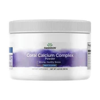 Swanson Coral Calcium Complex Doplněk stravy s obsahem korálového vápníku 120 g, prášek
