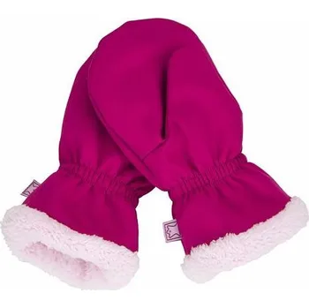 Rukavice Dětské rukavice Fantom SOFTSHELL s kožíškem 3 růžová