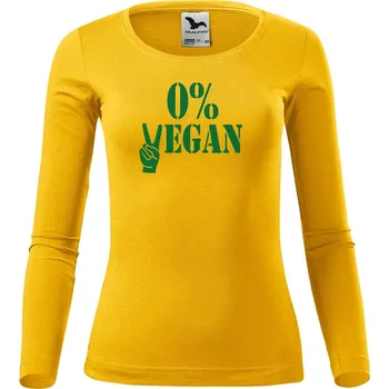 Dámské oblečení DOBRÝ TRIKO Dámské bavlněné triko 0% vegan Velikost: S, Barva: Žlutá