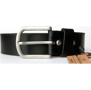 Opasek Pánský černý kožený opasek šíře 38 mm, délka 115 cm (pro pas 100)