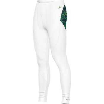 Pánské termo spodky Pánské funkční spodky dlouhé MECHANIC bílá Bamboo Heavy - Zelená / XL