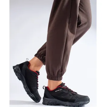 Dámská treková obuv DK Výborné trekingové boty dámské černé bez podpatku 37