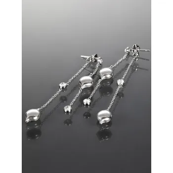 Náušnice Prosperk Visací náušnice z chirurgické oceli s čirými krystaly S3288