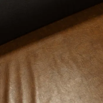 TextilCentrum.cz Potahová látka, čalounická KOŽENKA ZEUS Z_BR_KOC_1.0, s filcovým podkladem, hnědá melírovaná, š.145cm, 490g/m2 (látka v metráži)