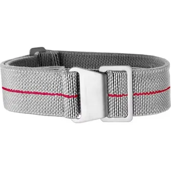 Řemínek na hodinky Elastický nylonový řemínek, šedý-červená (motiv 60) - 20 mm + 5 let záruka a dárek ZDARMA