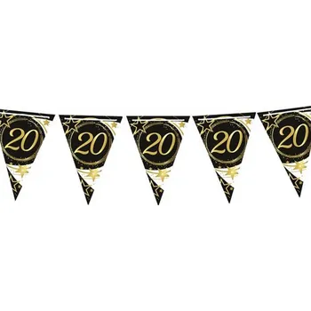 Girlanda s číslem 20 - trojúhelníky