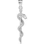 Steel Edge Stříbrný přívěsek Aeskulapova hůl 313228001