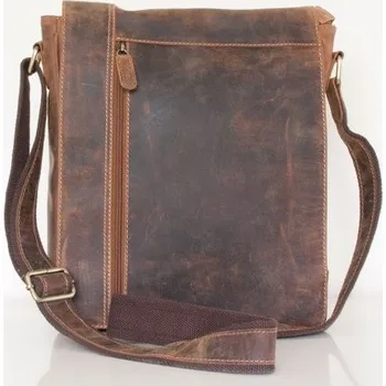 FLW pánská taška z pravé kůže hnědá