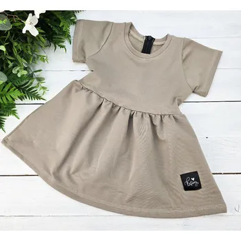 Dívčí šaty Kulišárny Dívčí princess šaty PÍSKOVÁ VELIKOST: 56, DÉLKA RUKÁVU: KRÁTKÝ RUKÁV