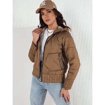 Dámská bunda Hnědo-béžová oboustranná prošívaná bunda FALES TY4206 Velikost: 2XL