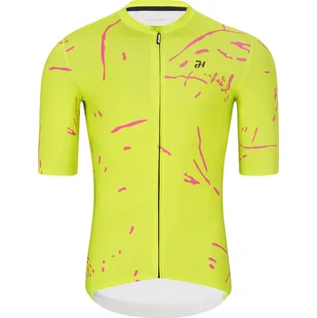 cyklistický dres HOLOKOLO Cyklistický dres s krátkým rukávem - PASSION - žlutá 3XL