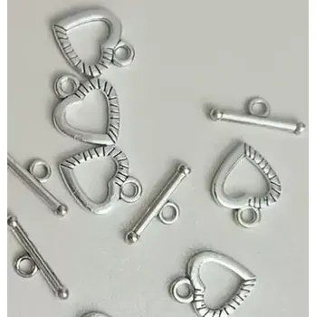 Americké zapínání - srdce 12 mm