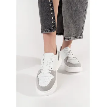 Dámské tenisky Goodin Módní tenisky bílá a šedé dámské na platformě 40