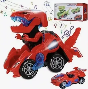 Dinosaurus auto Transformers se zvukem, červené