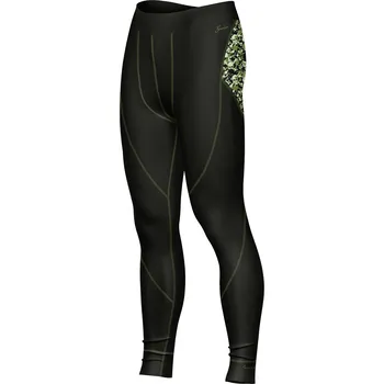 Pánské termo spodky Pánské funkční spodky dlouhé CAMO černá Bamboo Heavy - Zelená / M