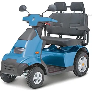 Elektrický invalidní skútr AFIKIM AFISCOOTER S4 / dvousedadlový Barva: Modrá, Baterie: 75 aH