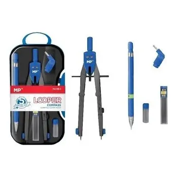 Set školních potřeb Cyrkiel 5 częściowy niebieski