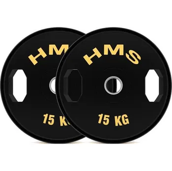 Sada pogumovaných olympijských kotoučů HMS TOG15 2 x 15 kg