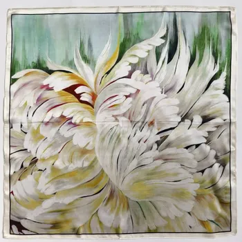 Šátek Hedvábný šátek Velký Květ 53x53 cm v dárkovém balení, HEDVÁBNÝ SVĚT