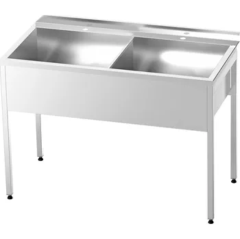 Nerezový dřez vasegastro Nerezový dvojdřez svařovaný 120x60x85cm, (dřez 51x45x30cm)