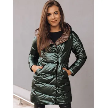 Zelená dámská oboustranná bunda DELSY LONG TY3480 Velikost: M