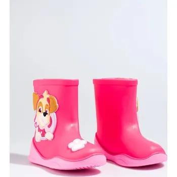 Dívčí obuv Trendy holínky dětské růžové na plochém podpatku 35