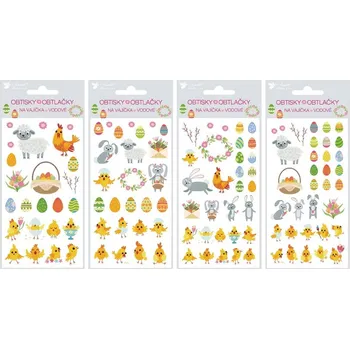 Velikonoční dekorace Anděl velikonoční obtisky na vajíčka 7901 vodové 19x9cm zvířátka a vajíčka