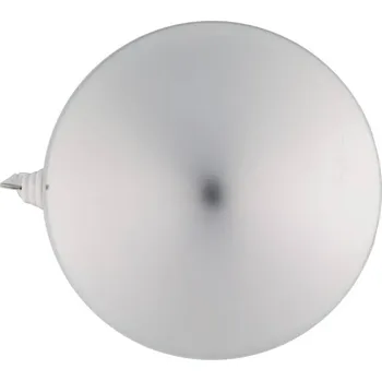 Vánoční dekorace DECOLED Plastová koule, pr. 30 cm, stříbrná, lesklá, UV