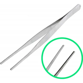 Péče o řasy a obočí Pinzeta pinzeta 200 mm nerezová ocel, zaoblené konce, vroubkovaná rukojeť
