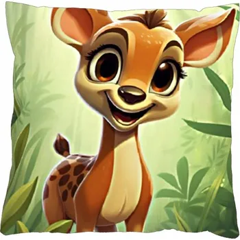 Povlak na dekorativní polštářek Povlak na polštář 40x40 na zip velur - Srnka