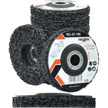 Brusný kotouč SADA KOTOUČŮ NA ODSTRAŇOVÁNÍ RZI A KOVU, ČERNÝ BRUSNÝ KOTOUČ 125X22,2 MM, 10 KS