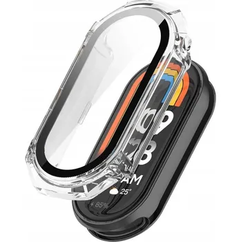 Pouzdro na mobilní telefon Pouzdro + vestavěné Sklo 2v1 pro Xiaomi MiBand 9 TRANSPARENTNÍ Armor