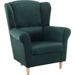 Křeslo ušák CHARLOT — látka, více variant Kondela Smaragdová