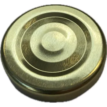 Víčko na zavařovací sklenici Tecnocap Víčko TO 43 zlaté E12 (světlejší) RTB paster R47