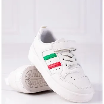 Dívčí tenisky Designové dětské tenisky bílé bez podpatku 26